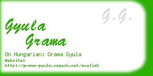 gyula grama business card